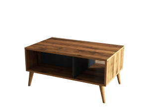 Wooden coffee table "Exxen" - 90 x 41 x 54 cm - Anthracite grey