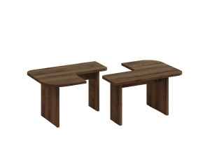 Iris" wooden coffee table set - 90 x 45 x 35 cm - Brown