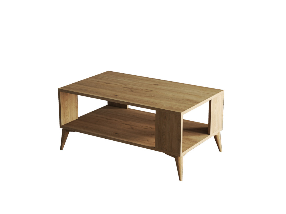 Authentic" wooden coffee table - 90 x 41 x 54 cm - Brown