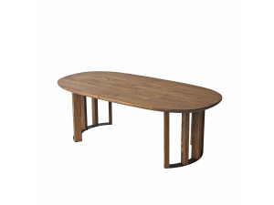 Elysia" wooden coffee table - 120 x 60 x 40 cm - Brown