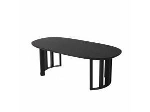 Elysia" wooden coffee table - 120 x 60 x 40 cm - Black