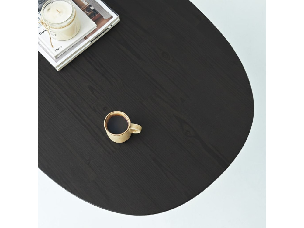 Elysia" wooden coffee table - 120 x 60 x 40 cm - Black