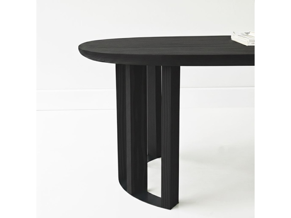Elysia" wooden coffee table - 120 x 60 x 40 cm - Black