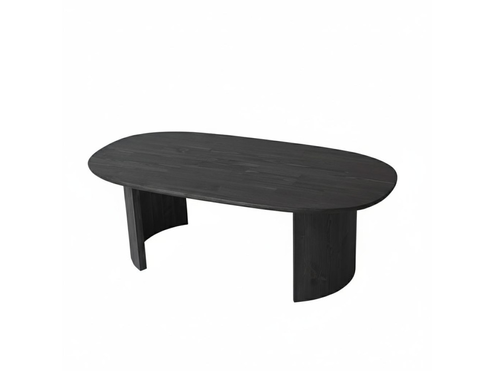 Hudson" wooden coffee table - 120 x 60 x 40 cm - Charcoal grey