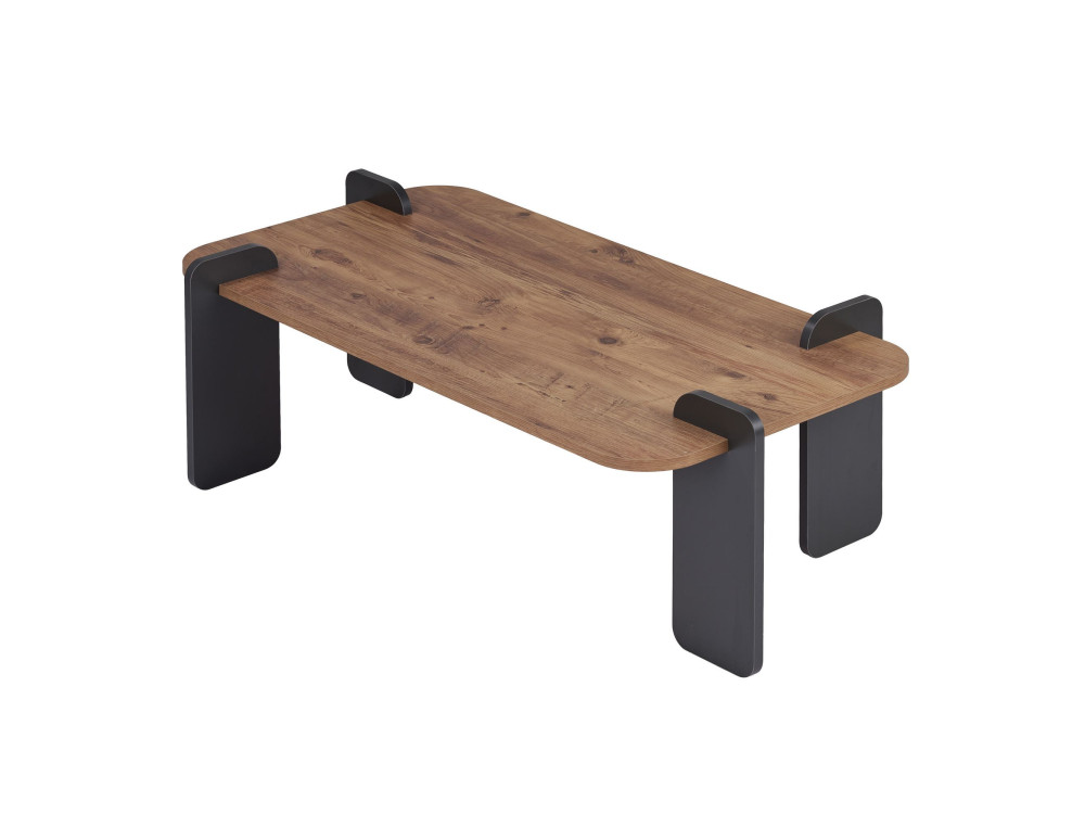 Renard" wooden coffee table - 120 x 60 x 35 cm - Light brown