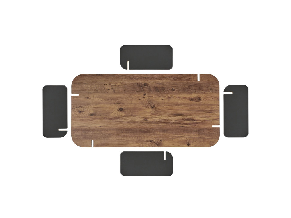 Renard" wooden coffee table - 120 x 60 x 35 cm - Light brown