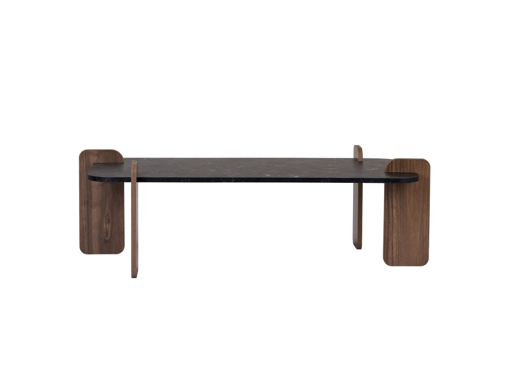 Renard" wooden coffee table - 120 x 60 x 35 cm - Black