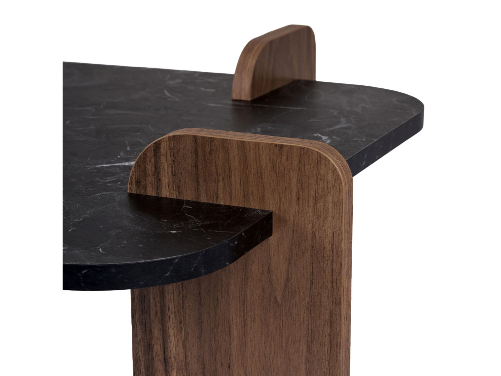 Renard" wooden coffee table - 120 x 60 x 35 cm - Black