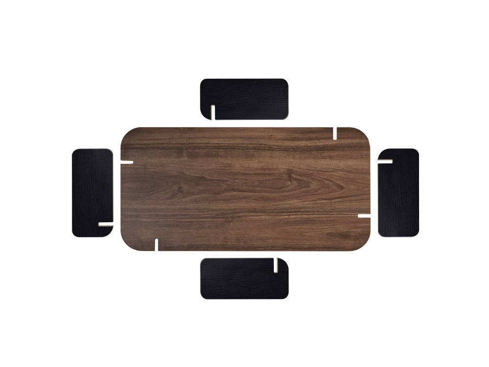 Renard" wooden coffee table - 120 x 60 x 35 cm - Brown