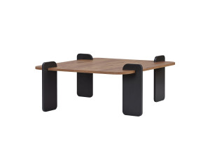 Marais" wooden coffee table - 90 x 90 x 35 cm - Light brown