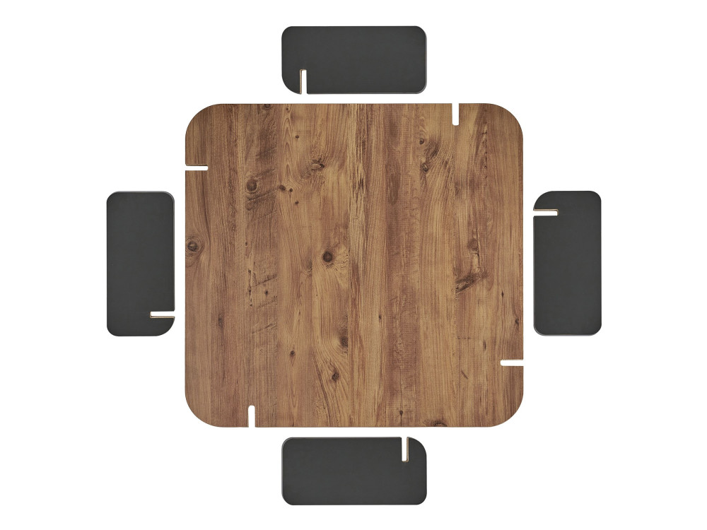 Marais" wooden coffee table - 90 x 90 x 35 cm - Light brown