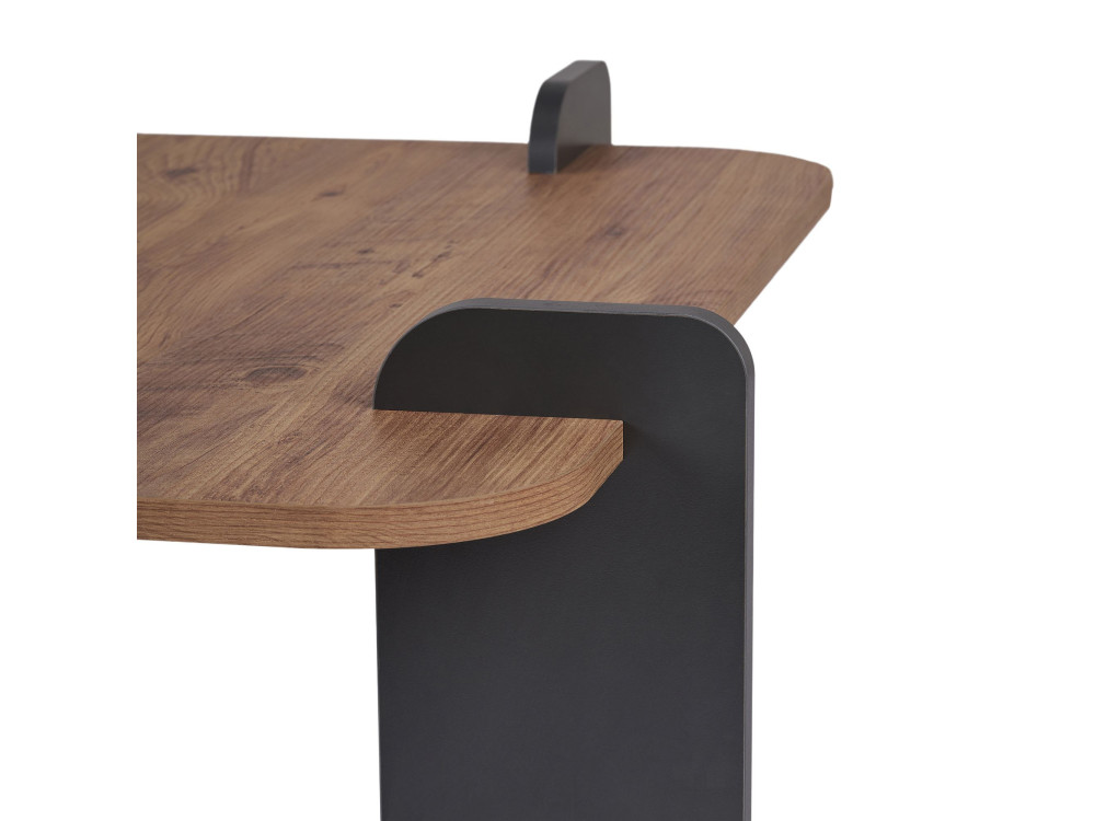 Marais" wooden coffee table - 90 x 90 x 35 cm - Light brown