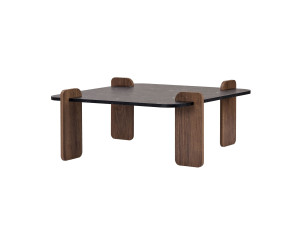 Marais" wooden coffee table - 90 x 90 x 35 cm - Black
