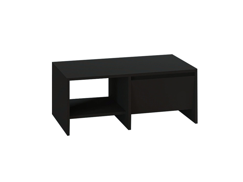 Laris" wooden coffee table - 90 x 45 x 35 cm - Black