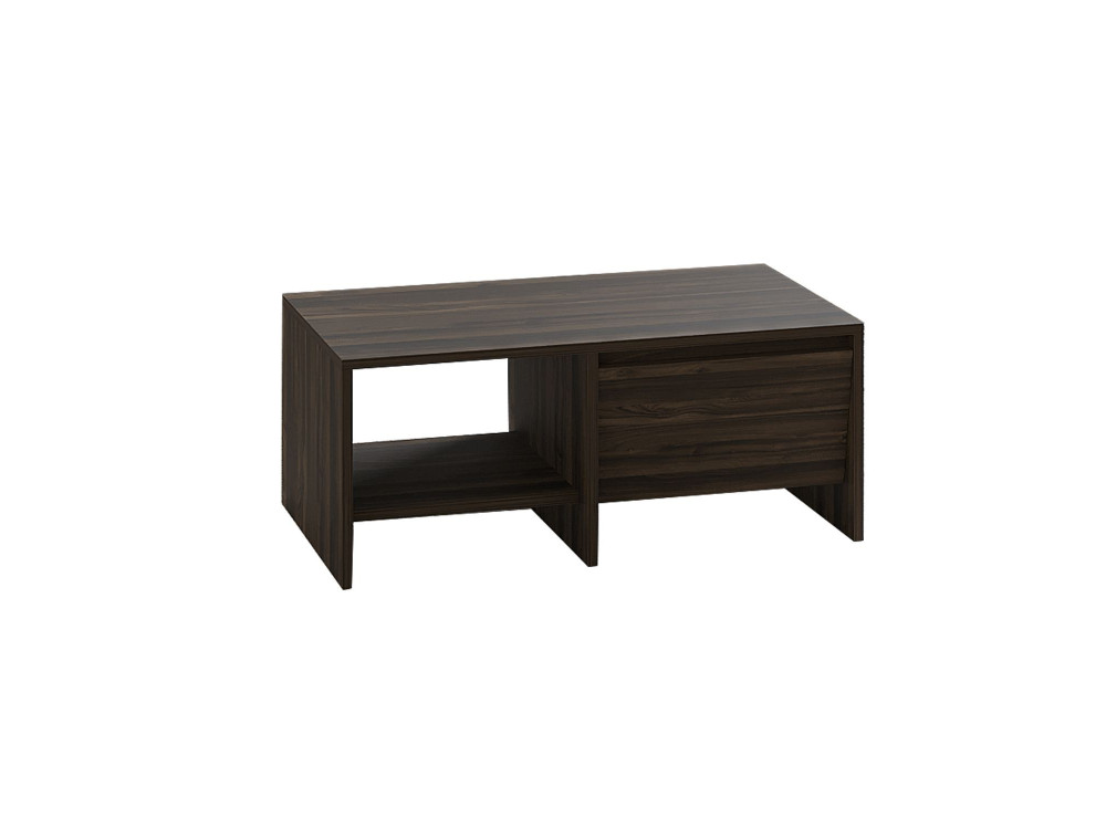 Laris" wooden coffee table - 90 x 45 x 35 cm - Brown