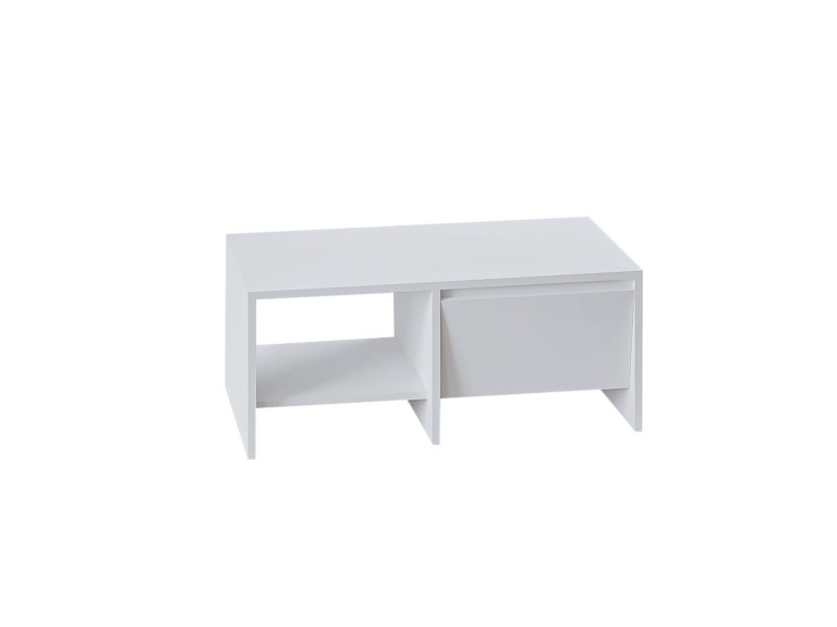 Laris" wooden coffee table - 90 x 45 x 35 cm - White