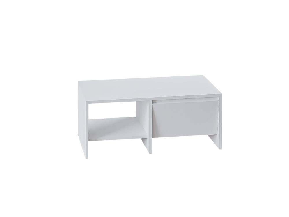 Laris" wooden coffee table - 90 x 45 x 35 cm - White