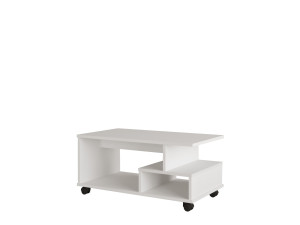 MIN9" wooden coffee table - 90 x 51 x 42 cm - White