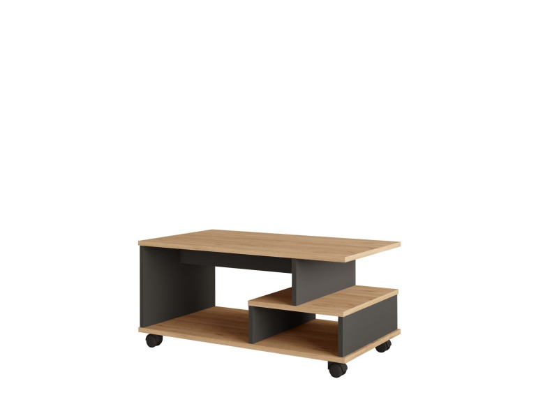 MIN9" wooden coffee table - 90 x 51 x 42 cm - Anthracite grey