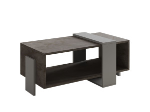 Meleni" wooden coffee table - 90 x 49 x 40 cm - Grey
