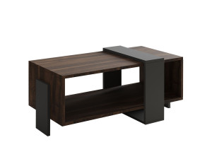 Meleni" wooden coffee table - 90 x 49 x 40 cm - Brown