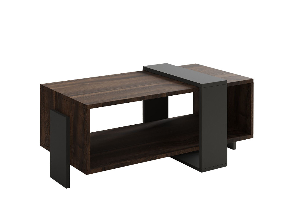 Meleni" wooden coffee table - 90 x 49 x 40 cm - Brown