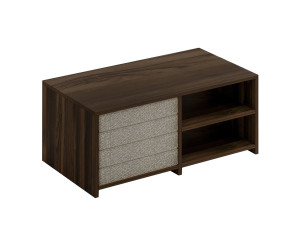 Gord" wooden coffee table - 90 x 45 x 44 cm - Brown