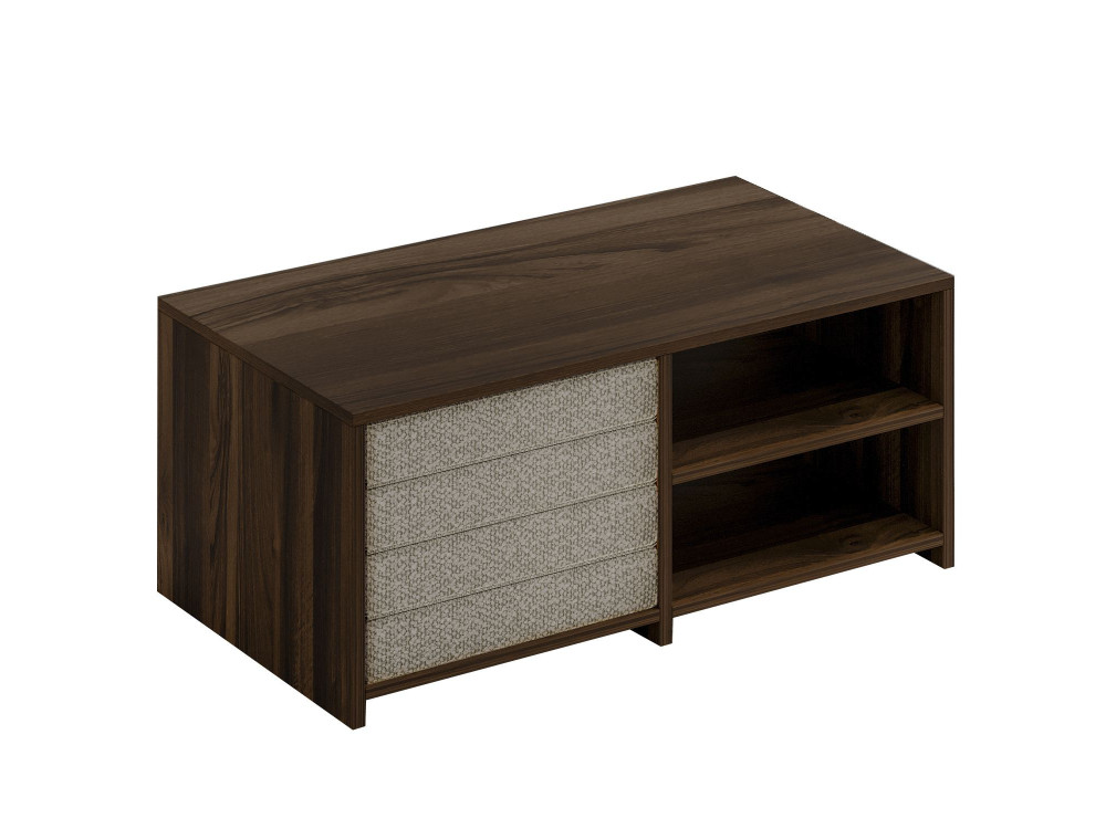 Gord" wooden coffee table - 90 x 45 x 44 cm - Brown