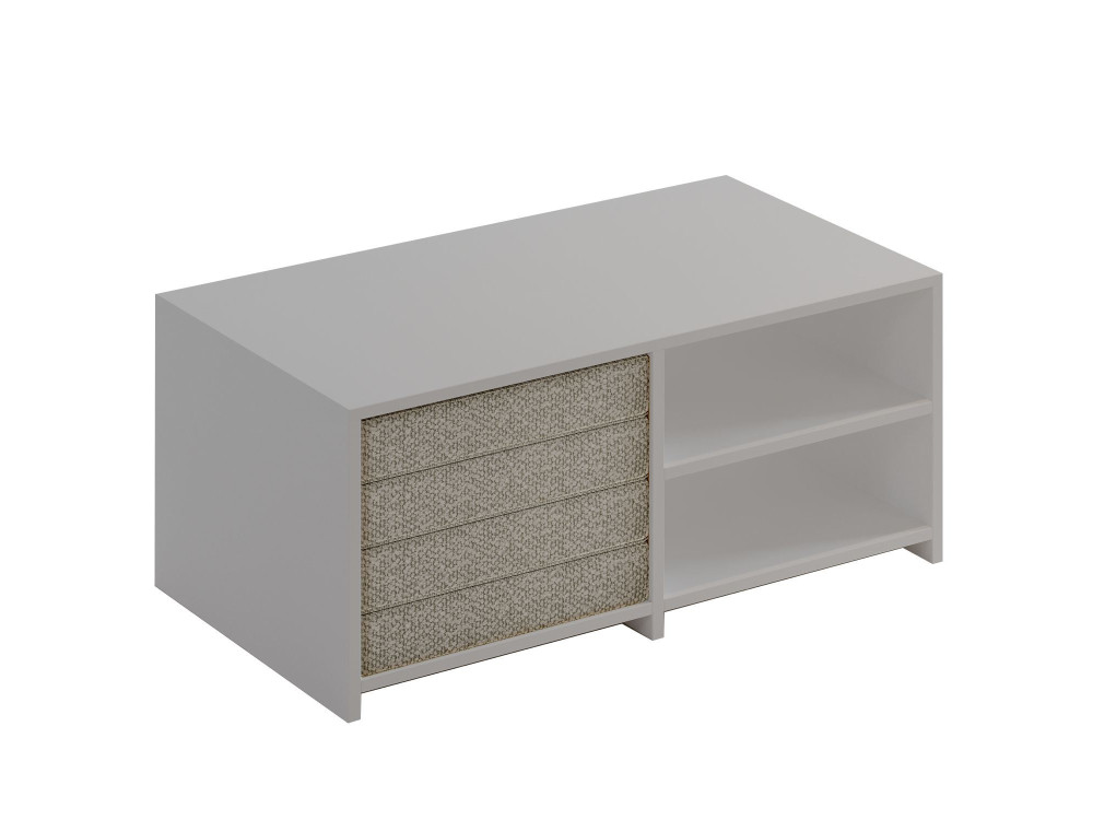 Gord" wooden coffee table - 90 x 45 x 44 cm - White