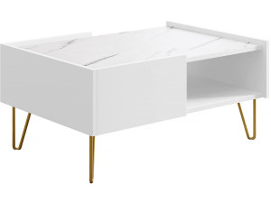 "Narine L" Coffee Table - 97 x 45 x 65 cm - White