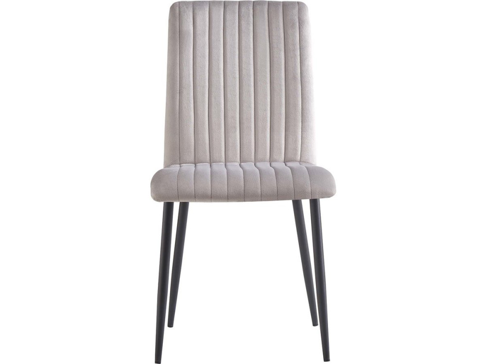 Set of 2 velvet chairs "Henley" - Light gray