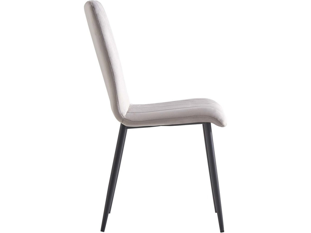 Set of 2 velvet chairs "Henley" - Light gray