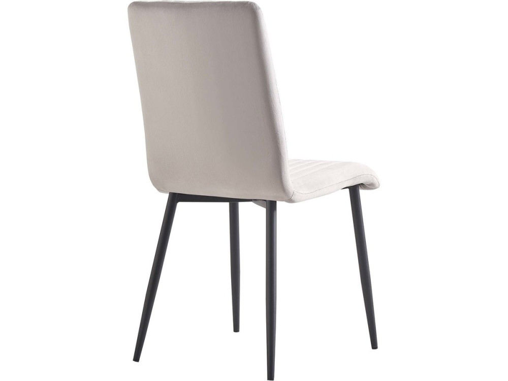 Set of 2 velvet chairs "Henley" - Light gray