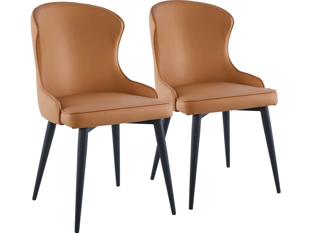 Lot of 2 Chaises "Tina" - Brown