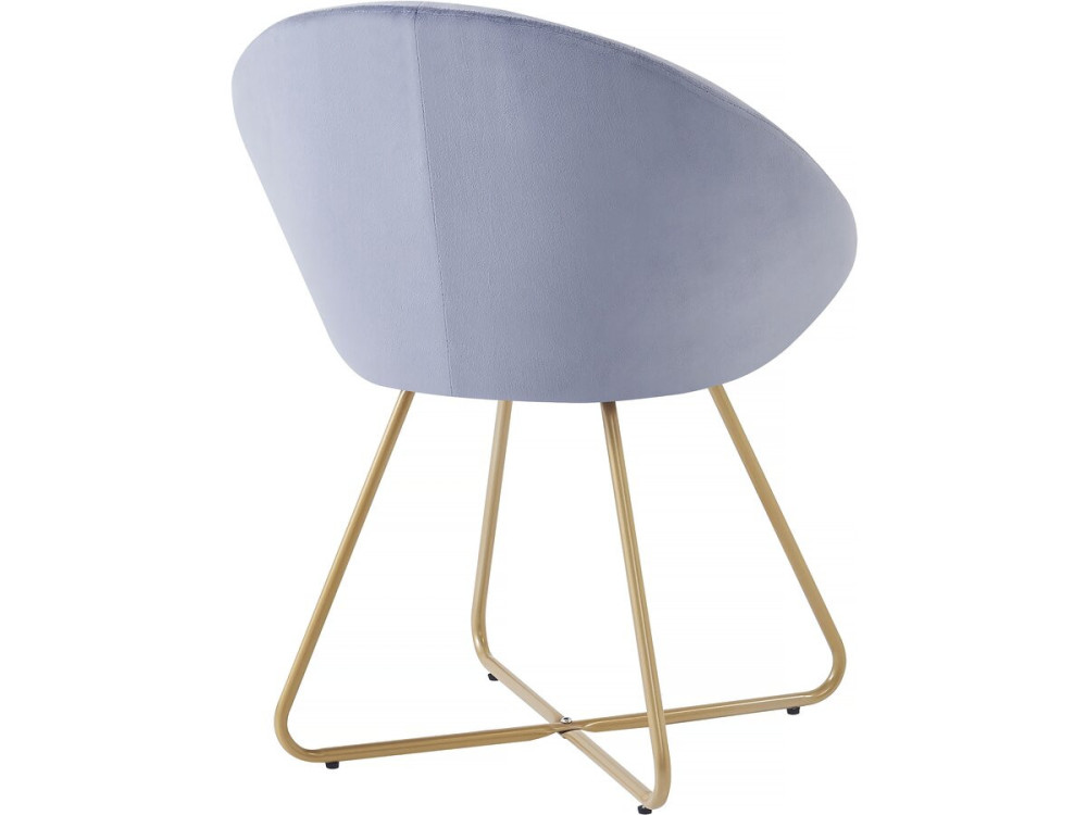 Set of 2 "Rosalie" velvet dining room chairs - Grey