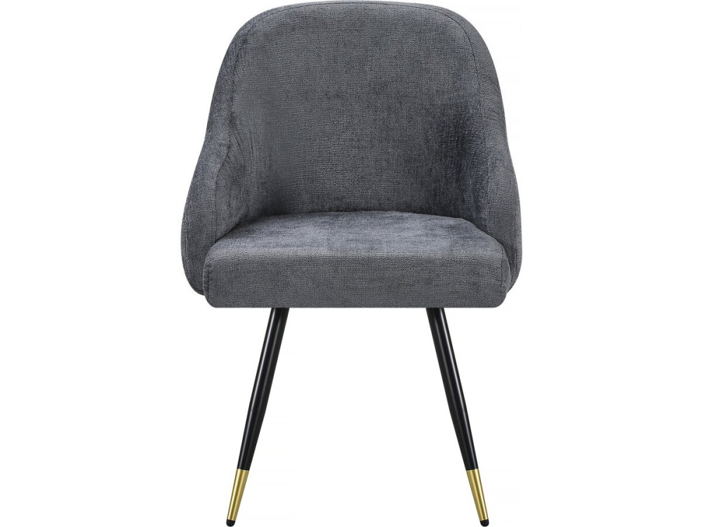 Set of 2 "Harmony" fabric chairs - 54 x 57 x 90 cm - Grey
