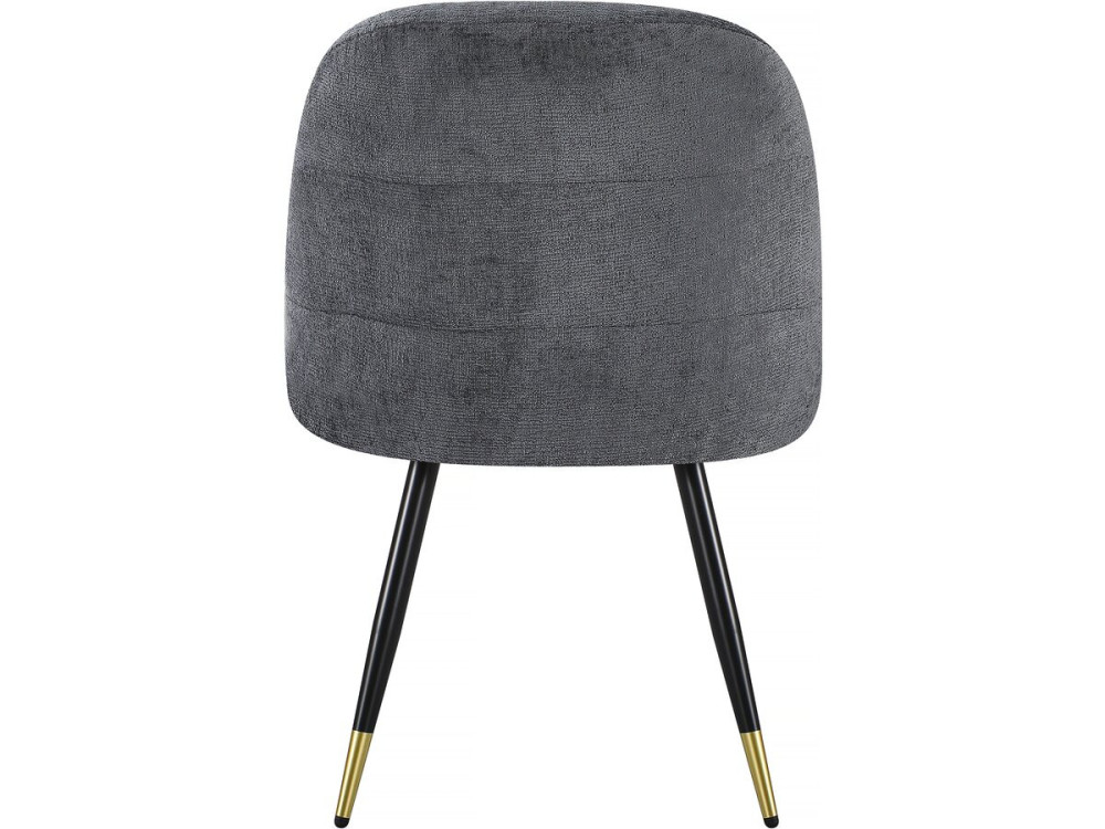 Set of 2 "Harmony" fabric chairs - 54 x 57 x 90 cm - Grey