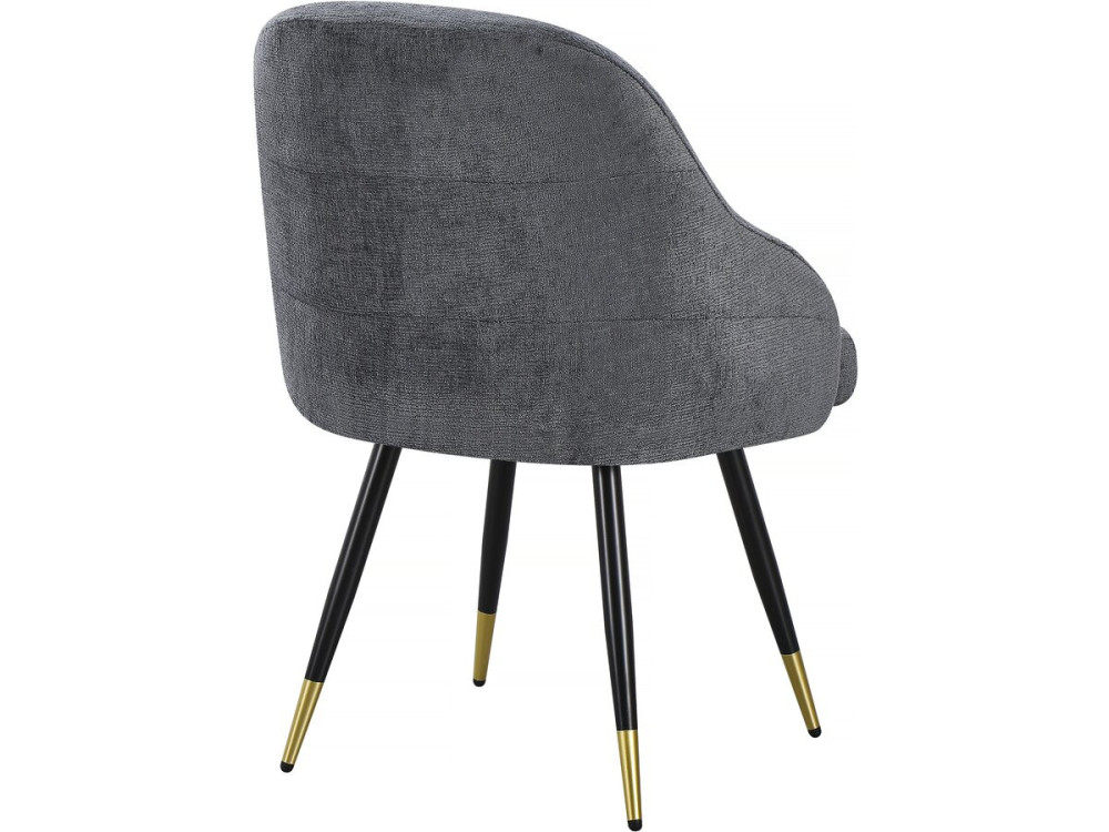 Set of 2 "Harmony" fabric chairs - 54 x 57 x 90 cm - Grey