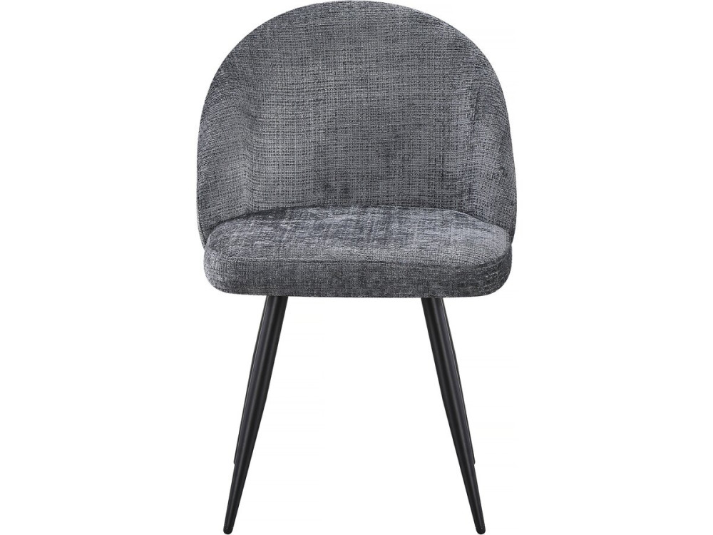 Set of 2 "Samuel" fabric chairs - 53 x 51 x 82 cm - Grey
