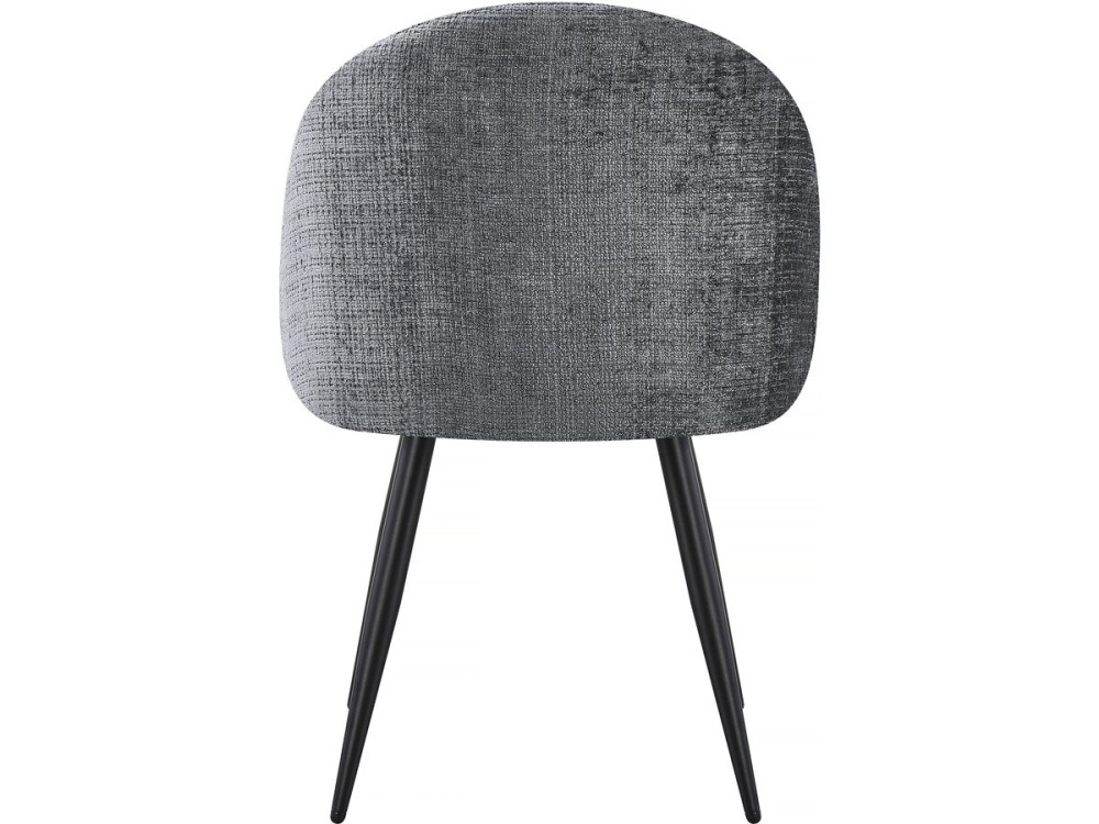 Set of 2 "Samuel" fabric chairs - 53 x 51 x 82 cm - Grey