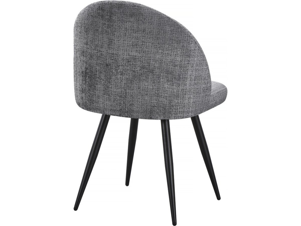 Set of 2 "Samuel" fabric chairs - 53 x 51 x 82 cm - Grey