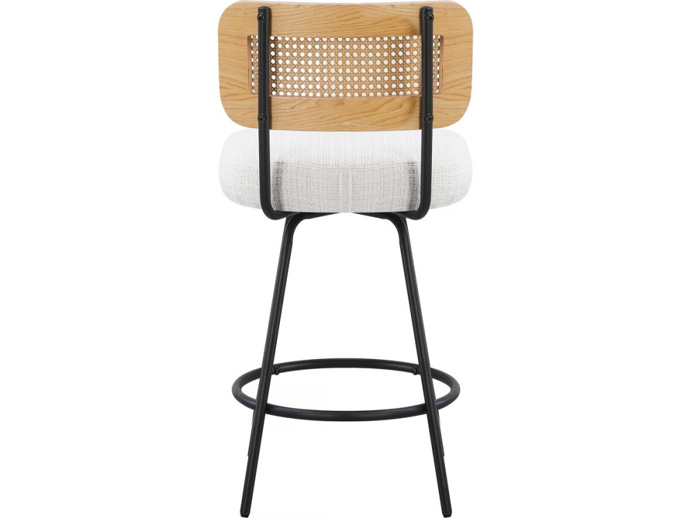 Set of 2 "Wilfried" fabric high chairs - 51 x 44 x 95 cm - Beige