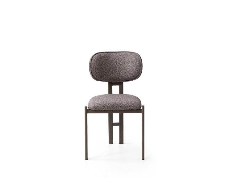 Muriz" metal chair set (2 pieces) - Ashen
