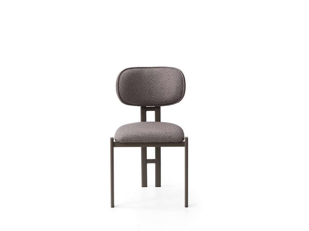 Muriz" metal chair set (2 pieces) - Ashen