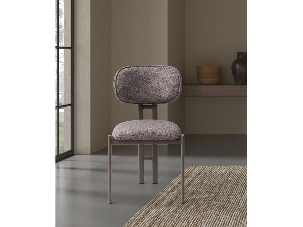 Muriz" metal chair set (2 pieces) - Ashen
