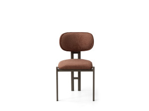 Muriz" metal chair set (2 pieces) - Red tile