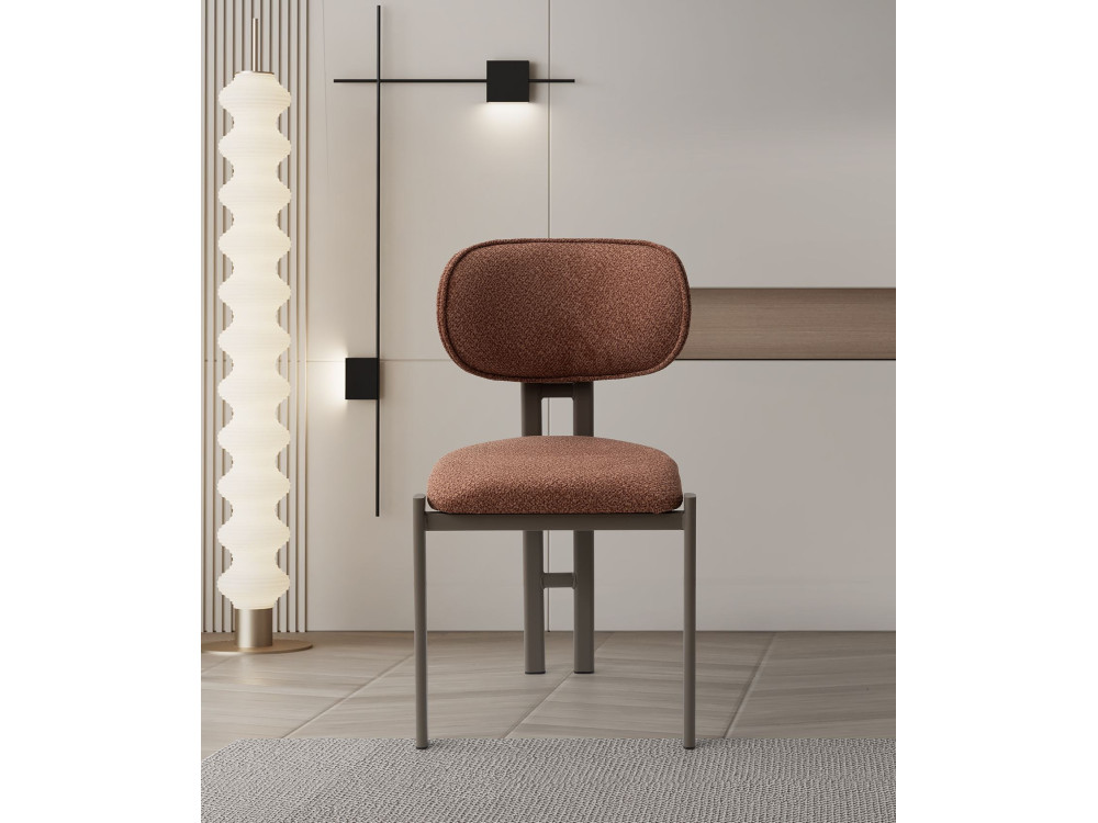Muriz" metal chair set (2 pieces) - Red tile