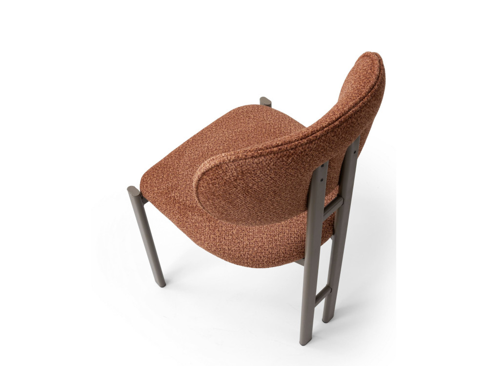 Muriz" metal chair set (2 pieces) - Red tile
