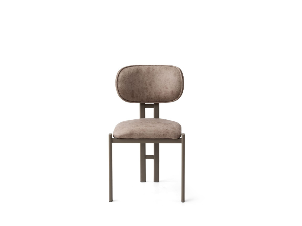 Muriz" metal chair set (2 pieces) - Mink