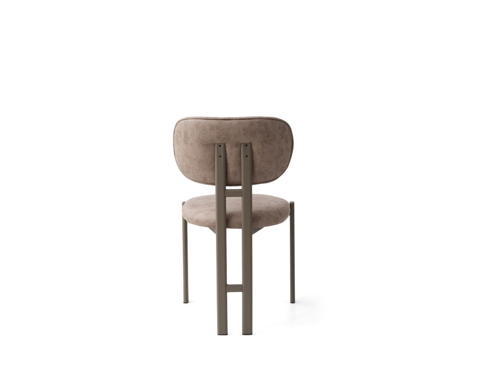Muriz" metal chair set (2 pieces) - Mink